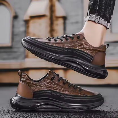 Zapatilla Ortopédica de Cuero Estilo Croco